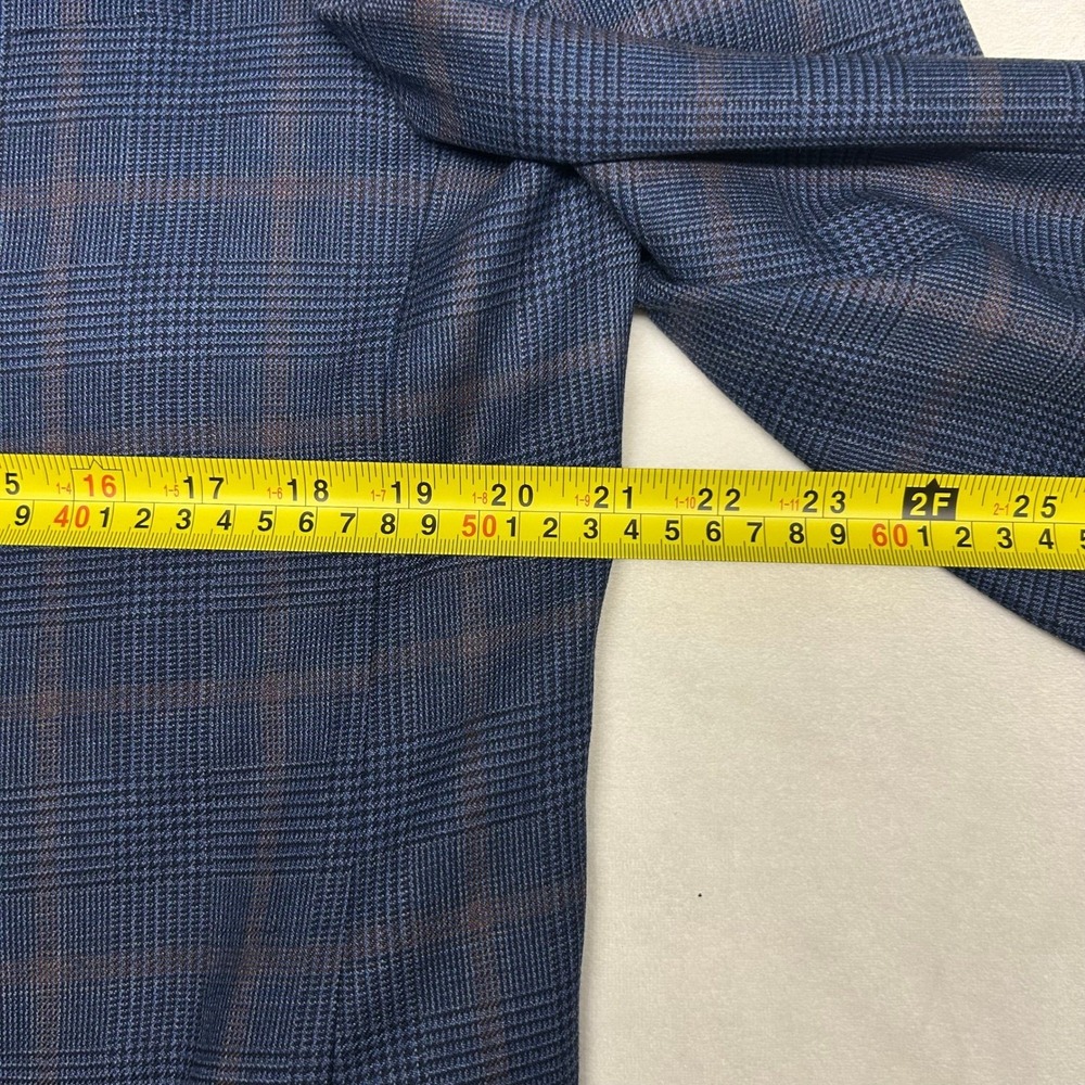 Trussini Boyds Philadelphia Mens 42R Blue Glen Plaid 100% Wool Blazer Italy - Picture 11 of 14